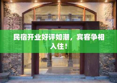 民宿开业好评如潮，宾客争相入住！